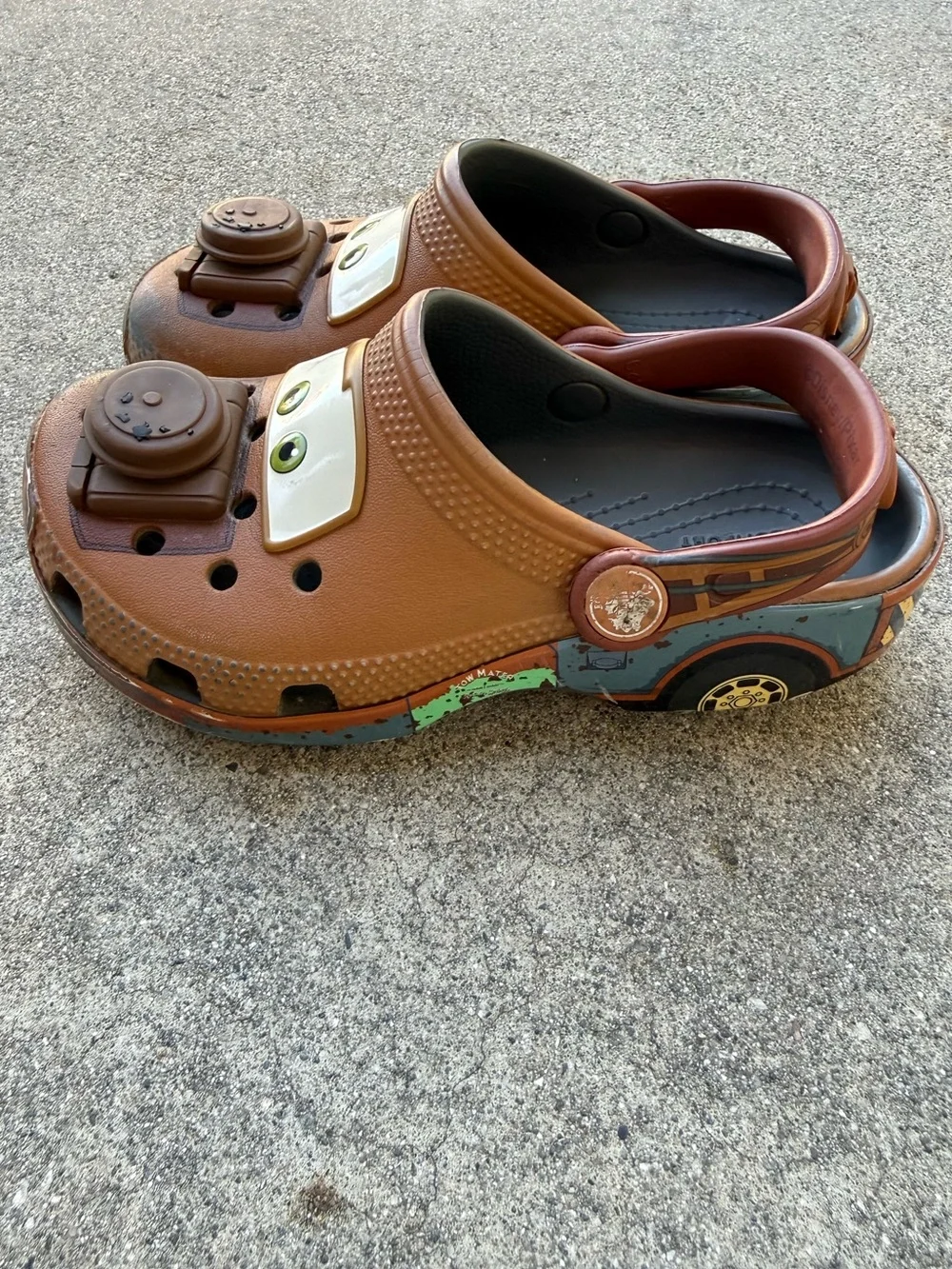 CROCS x Pixar Cars Mater slide on shoes Good condition Size C12 preloved Disney